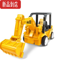真智力宝宝玩具车男孩儿童回力惯性小汽车工程挖推土挖掘机仿真模型套装惯性玩具
