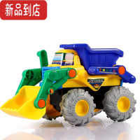 真智力大号惯性工程车宝宝儿童玩具车挖掘机推土机仿真模型沙滩玩具惯性玩具