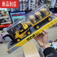 真智力儿童惯性吊钩叉车拖板车玩具工程铲车拉木桶大号起重机拖车男孩惯性玩具