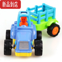 真智力儿童农用拖拉机玩具车挖掘机惯性男孩推土机工程圣诞新年礼物套装惯性玩具