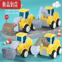 真智力儿童按压工程车挖掘机玩具车挖挖机回力小汽车挖机挖土机钩机男孩惯性玩具