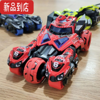 真智力三合一弹射回力合金摩托车玩具按压赛车灯光音乐儿童男孩拼组装惯性玩具