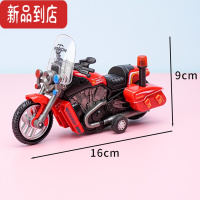 真智力仿真儿童铁骑摩托车合金回力车模型灯光声效警察赛车男孩玩具礼物惯性玩具
