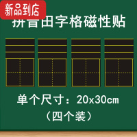 真智力教学磁性田字格黑板贴 大号磁性单个田字格黑板贴 书法教学粉笔书写练字软磁磁铁贴 语文练字上课练习用板贴 2磁性玩具