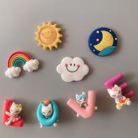 真智力动漫磁性冰箱贴磁贴 小扫把女孩可爱装饰吸铁石磁铁动画立体 LOVE字母猫-8个磁性玩具