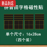 真智力教学磁性田字格黑板贴 大号磁性单个田字格黑板贴 书法教学粉笔书写练字软磁磁铁贴 语文练字上课练习用板贴 1磁性玩具