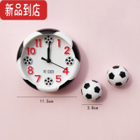 真智力个性创意电子卡通闹钟厨房钟表冰箱贴磁性贴时钟可爱灌篮高手磁铁 足球闹钟+2个足球 中磁性玩具