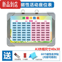 真智力磁性座位表学生班级座次表教室讲台排位计划表名字磁铁磁力贴 C款[定制磁性姓名字]A3磁性玩具