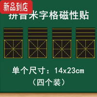 真智力教学磁性米字格黑板贴 大号磁性单个米字格黑板贴 书法教学粉笔书写练字软磁磁铁贴 语文练字上课培训班用 14磁性玩具