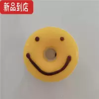 真智力仿真食玩笑脸甜甜圈冰箱贴 磁性吸铁石pu甜点拍摄道具 黄色笑脸甜甜圈磁性玩具