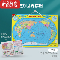 真智力磁力中国世界地图拼图磁性地理政区儿童初中学生小学生益智 儿童益智玩具拼图-世界地图(小号)磁性玩具