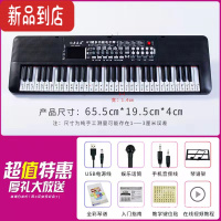 真智力儿童益智玩具初学电子琴可弹奏钢琴男女孩0-3岁宝宝婴儿音乐八音 黑色61键电子琴可充电敲琴