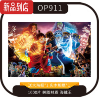 真智力海贼王1000片拼图塑料树脂材质马赛克玩具动漫DIY定制送实木相框* 03 送实木相框