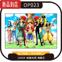 真智力海贼王1000片拼图塑料树脂材质马赛克玩具动漫DIY定制送实木相框* 05 送实木相框