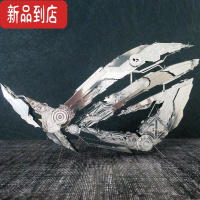 真智力钢模像ROG败家之眼金属摆件 彩色玩家国度 3D立体拼图DIY拼装模型 银色大号加工具