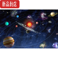 真智力木质拼图300/500/1000片科普星球成年人儿童益智礼物 500片太阳系001