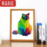 真智力了然工社彩虹猫猫咪拼图木质超难成人异形拼图61生日礼物贤宝宝 彩虹猫拼图+胡桃色相框 送胶水和拼图垫