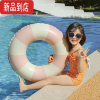 真智力丹麦风儿童游泳圈成人泳圈男女加厚大救生圈防侧翻复古宝宝腋下圈