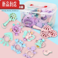 真智力婴儿玩具0-1岁可水煮手摇铃宝宝男女孩3-6-12个月益智可咬牙胶8