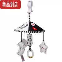 真智力新生婴儿黑白推车玩具挂件床铃风铃布艺安抚0-3-6个月吊伞挂铃