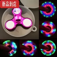 真智力edc发光版炫彩旋转儿童玩具指间高级黑科技手指陀螺 3叶 发光款-玫红色(1个装) 无赠品