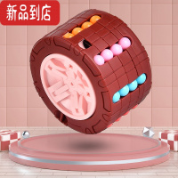 真智力智趣小魔方儿童益智玩具器二阶三阶手指尖异形车轮旋转陀螺 旋转车轮益智陀螺-红色 异形魔方