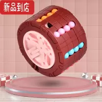 真智力智趣小魔方儿童益智玩具器二阶三阶手指尖异形车轮旋转陀螺 旋转车轮益智陀螺-红色 异形魔方