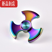 真智力不锈钢战斧减压玩具高级手指指间超长时间器金属 炫彩色陀螺