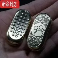真智力Dz.TOP币啪啪币推牌指尖陀螺机械结构成人玩具 减压EDC钛合金玩具 黄铜泡泡 15天内发货