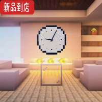 真智力我的世界minecraft像素挂钟家庭黑白时钟礼物工作台手办家具动漫