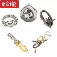 真智力魔Puzzle金锁鲁班锁高难度金属玩具智力锁扣儿童大人老人动脑益智 魔锁天锌合金5件套装(高难)
