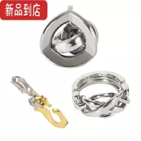 真智力魔Puzzle金锁鲁班锁高难度金属玩具智力解锁儿童大人老人动脑益智 魔锁天锌合金3件套装(高难)