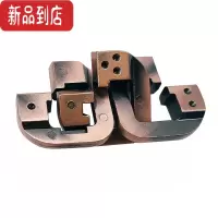 真智力魔合金球烧脑Puzzle10级益智玩具成人高难压解闷海洋之心鲁班锁 巧克力色 三角链(5级)