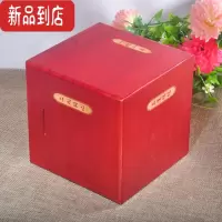 真智力鲁班五行盒玄机盒机关盒藏物盒Puzzle锁打不开的盒子创意礼物 (一心一意)红木色 精品实木