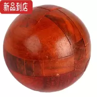 真智力新品红木孔明锁拆装成人儿童智力解锁礼品木制玩具鲁班锁实木 圆球锁一个 送 速拍