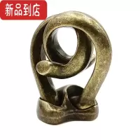 真智力魔合金球烧脑Puzzle10级益智玩具成人高难压解闷海洋之心鲁班锁 深卡其布色 新款-萌(5级)