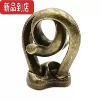 真智力魔合金球儿童益智玩具鲁班锁成年人烧脑挑战高难度Puzzle器 深卡其布色 新款-萌(5级)