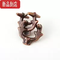 真智力马蹄锁益智玩具鲁班难度十级比赛专用合金魔扣锁魔术铁环金蝉脱壳 牛头扣-Y 合金