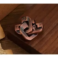 真智力puzzle十级高难度益智玩具鲁班锁金属智力解锁九连环成人儿童烧脑 三连锁