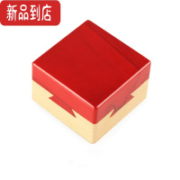 真智力 /打不开的鲁班小魔盒机关玄机盒榉木制孔明锁益智解锁玩具 孔明机关盒
