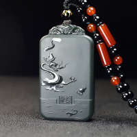 新疆和田玉龙凤呈祥情侣玉牌男士女士玉吊坠玉石龍鳯玉器挂件玉佩