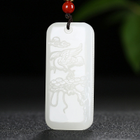 [大展宏图]新疆和田玉雄鹰吊坠玉牌挂件玉佩男女款白玉天然玉石