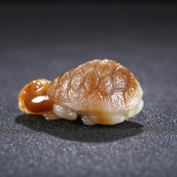 [富贵长寿]新疆和田玉龙龟吊坠玉坠且末糖白玉挂件玉佩天然玉石