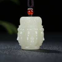 []新疆和田玉吊坠玉坠白玉观音挂件玉佩玉项链天然玉石