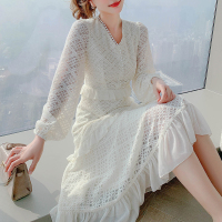 小样传奇气质蕾丝连衣裙2021新款轻奢法式公主年会小礼服裙子