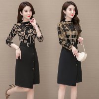 小样传奇假两件套装连衣裙女春装2021年新款妈妈气质高贵裙子高端女装