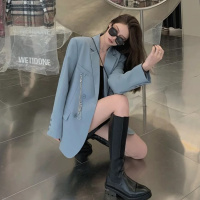 小样传奇西装外套女春秋休闲网红2022设计感减龄炸街西服