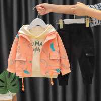 男童春秋套装男宝宝三件套2021韩版帅气儿童春秋衣服小童长袖套装