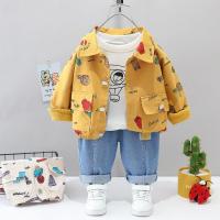 男童春秋季套装2021新款帅气宝宝秋装1-3岁4儿童洋气衣服三件套潮