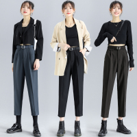 小样传奇西装裤女春秋显瘦九分西裤小脚裤子新款哈伦休闲裤直筒宽松烟管裤